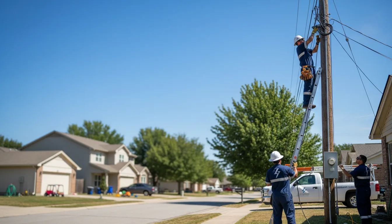 Residential electrician providing installation services in Jamestown, OH